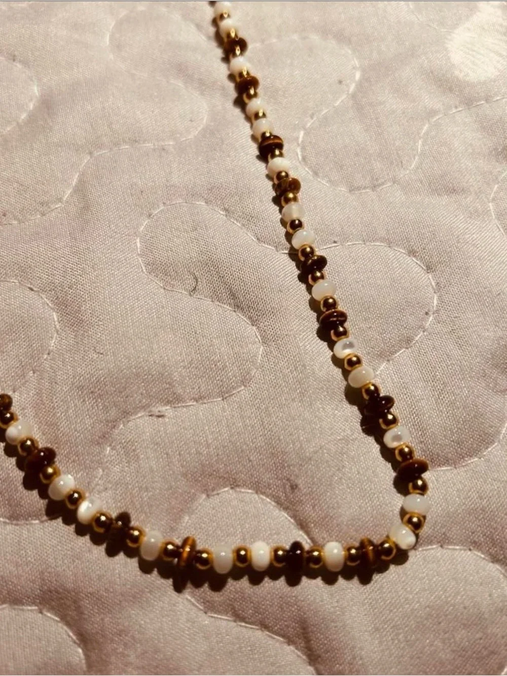 OSHENA JEWELRY Genuine Tiger's Eye Beaded Necklace - NWT